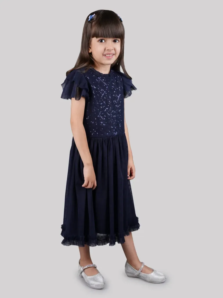 Styles Girls Printed Pleated Frock and Dress