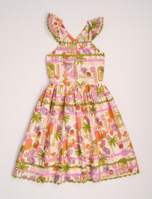 Lilo Palm Summer Dress - Off White